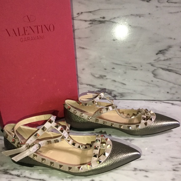 Valentino ROCKSTUD METALLIC FLATS - Picture 4 of 6